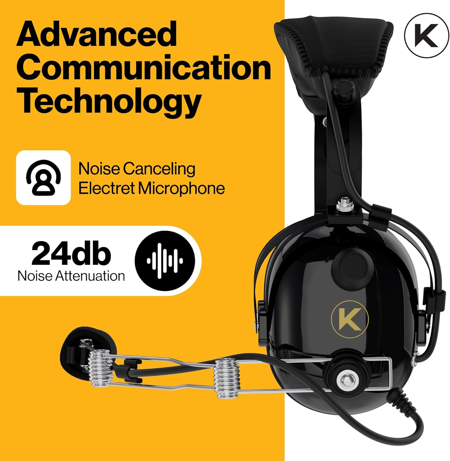 KORE P1 General Aviation Headset (Mono) - Dual GA Plugs (10 Units per Box)